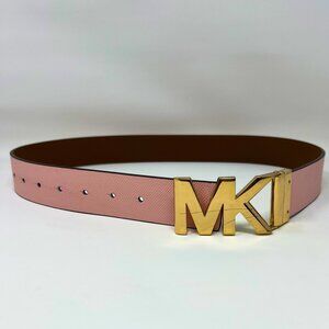 MICHAEL KORS Women’s Twist Reversible Brown Pink Belt